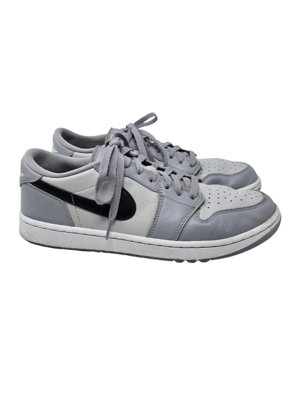 Air Jordan 1 Low G Golf Wolf Grey Leather Shoes Men’s 11 DD9315-002